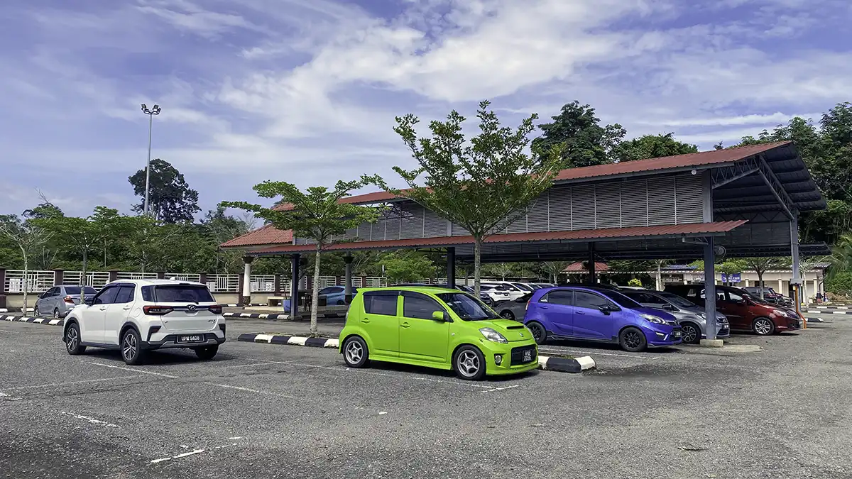 Car park for visitors driving to Taman Negara Pahang